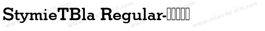 StymieTBla Regular字体转换